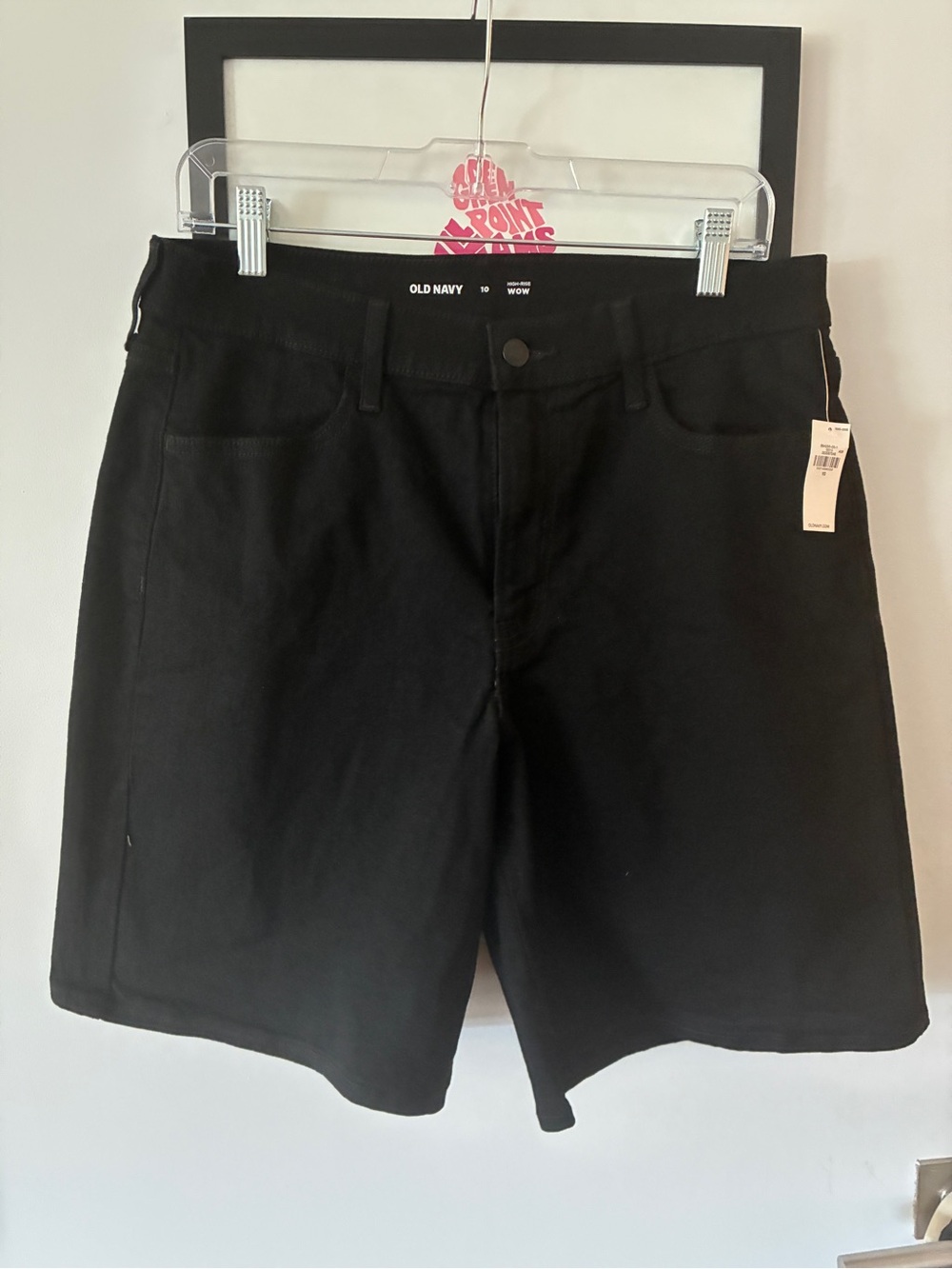 Old Navy High Rise Black Shorts Size 10 NWT